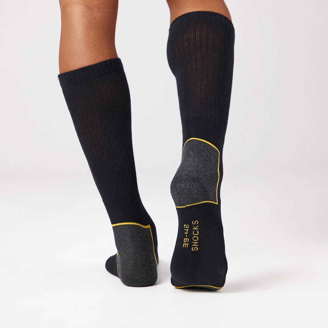 snocks-hochwertige-arbeitssocken-schwarz-gelbe-akzente-business-socken-herren image 2