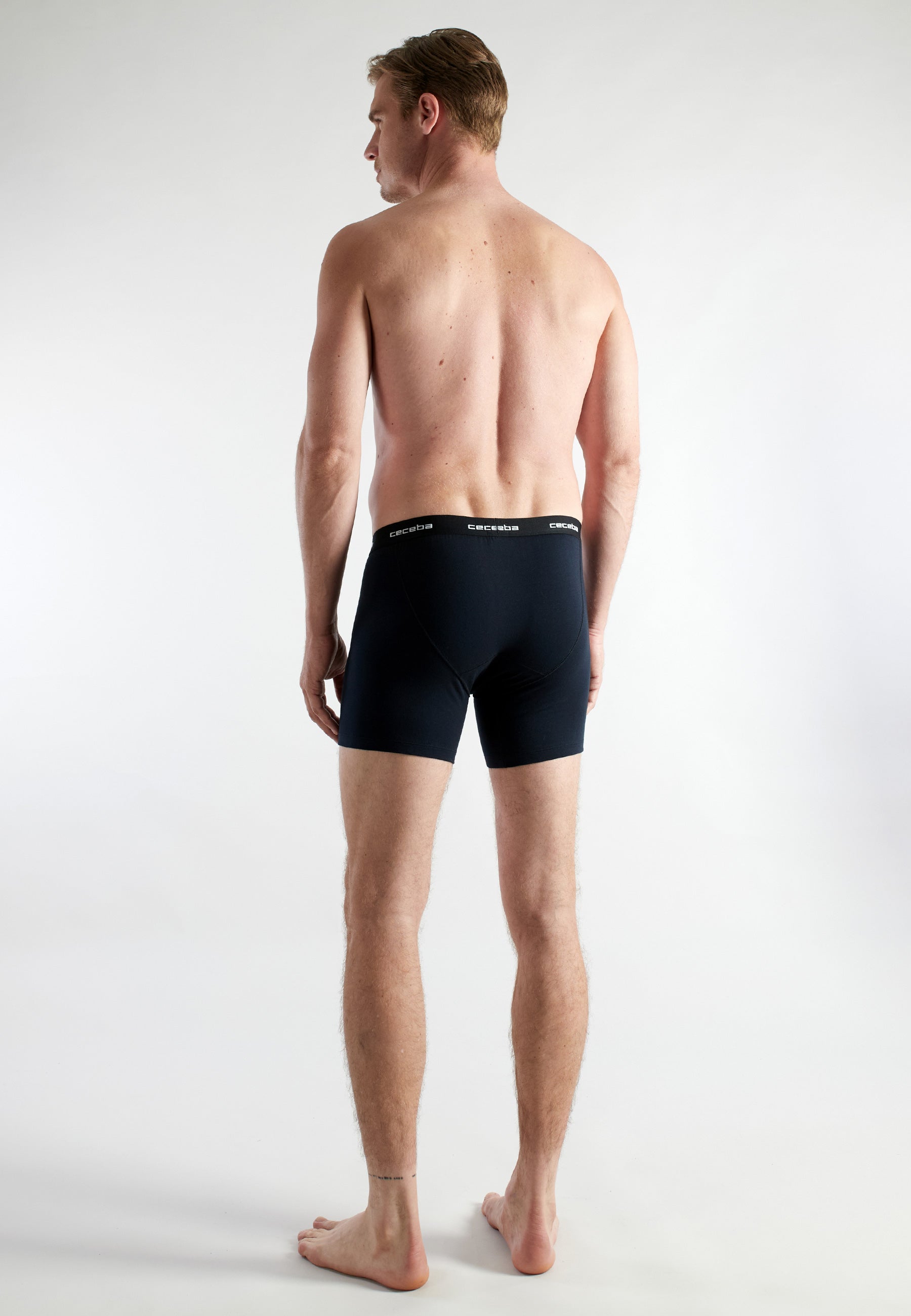 ceceba-herren-long-pants-schwarz-uni-2er-pack-oberschenkellange-shorts image 3
