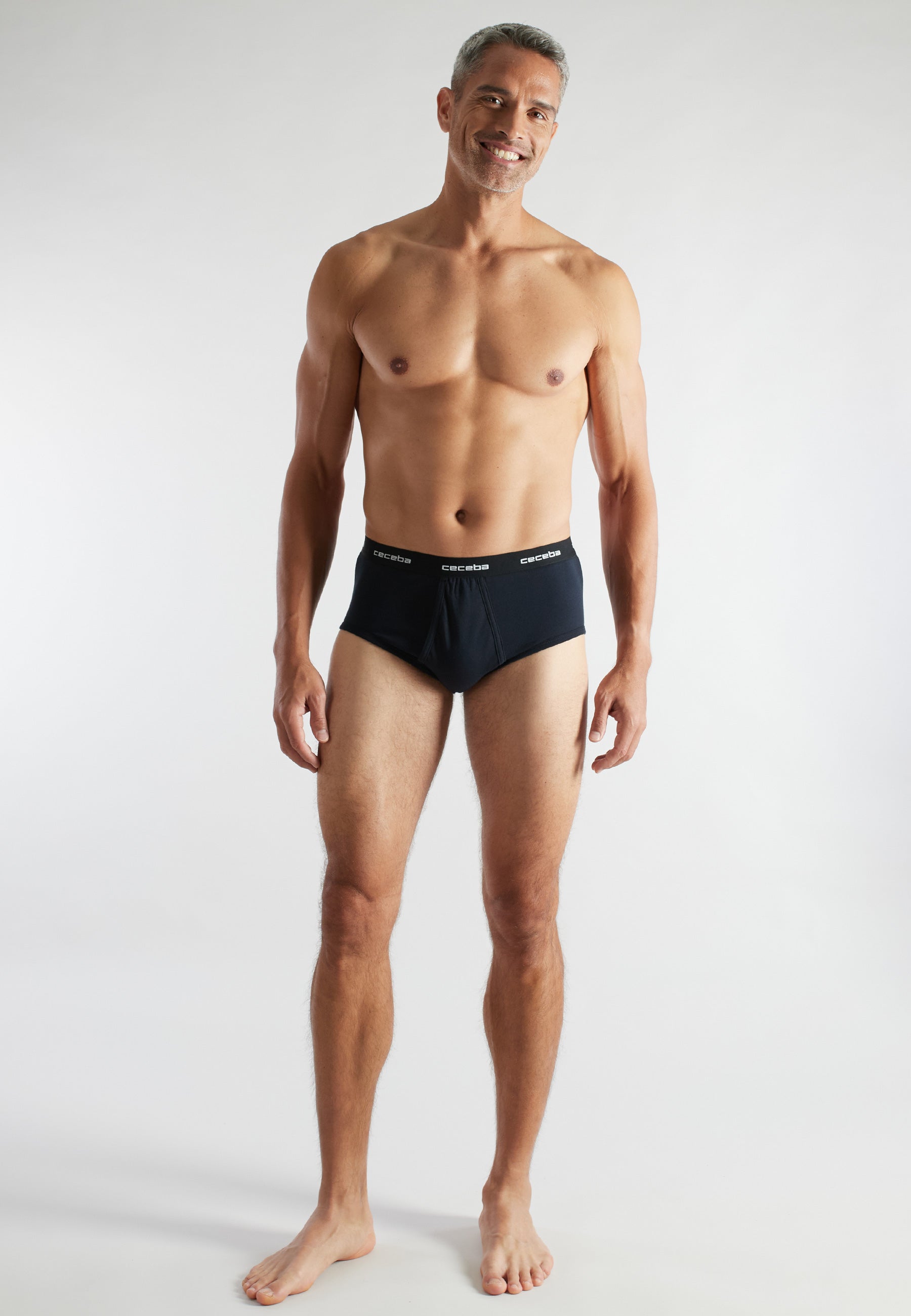 ceceba-herren-slip-blau-uni-2er-pack-baumwolle-elasthan image 2