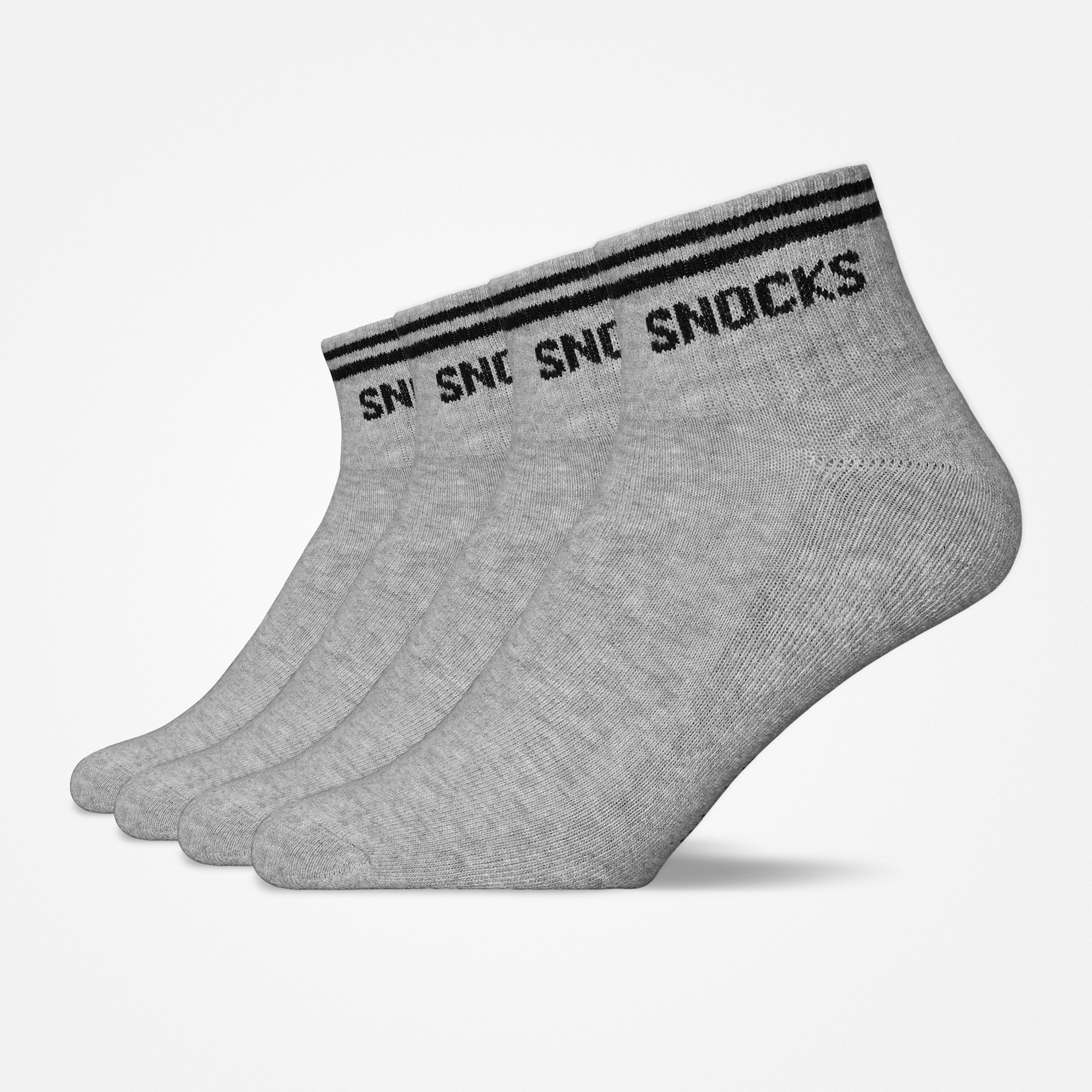 snocks-retro-sneaker-socken-grau-streifen-kn-chelhoch image 1
