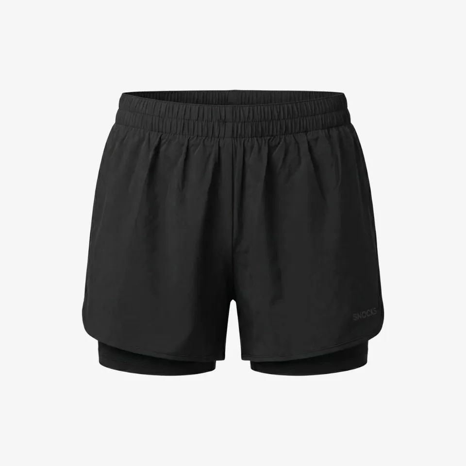 snocks-2-in-1-sport-shorts-damen-schwarz image 1