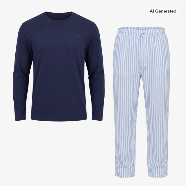 snocks-schlafanzug-set-herren-lang-blue-breeze-wei-gestreift image 1