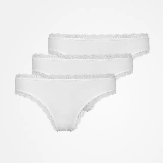 snocks-tangas-mit-spitze-wei-damen-tanga-aus-bio-baumwolle image 1