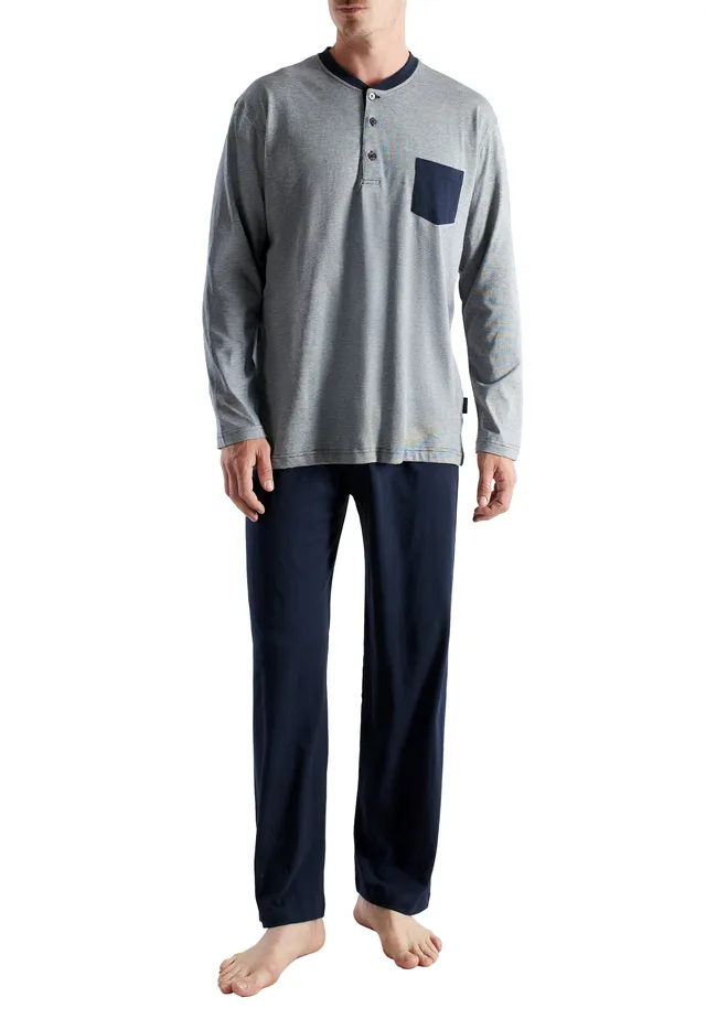 ceceba-herren-pyjama-blau-quergestreift-aus-baumwolle image 1