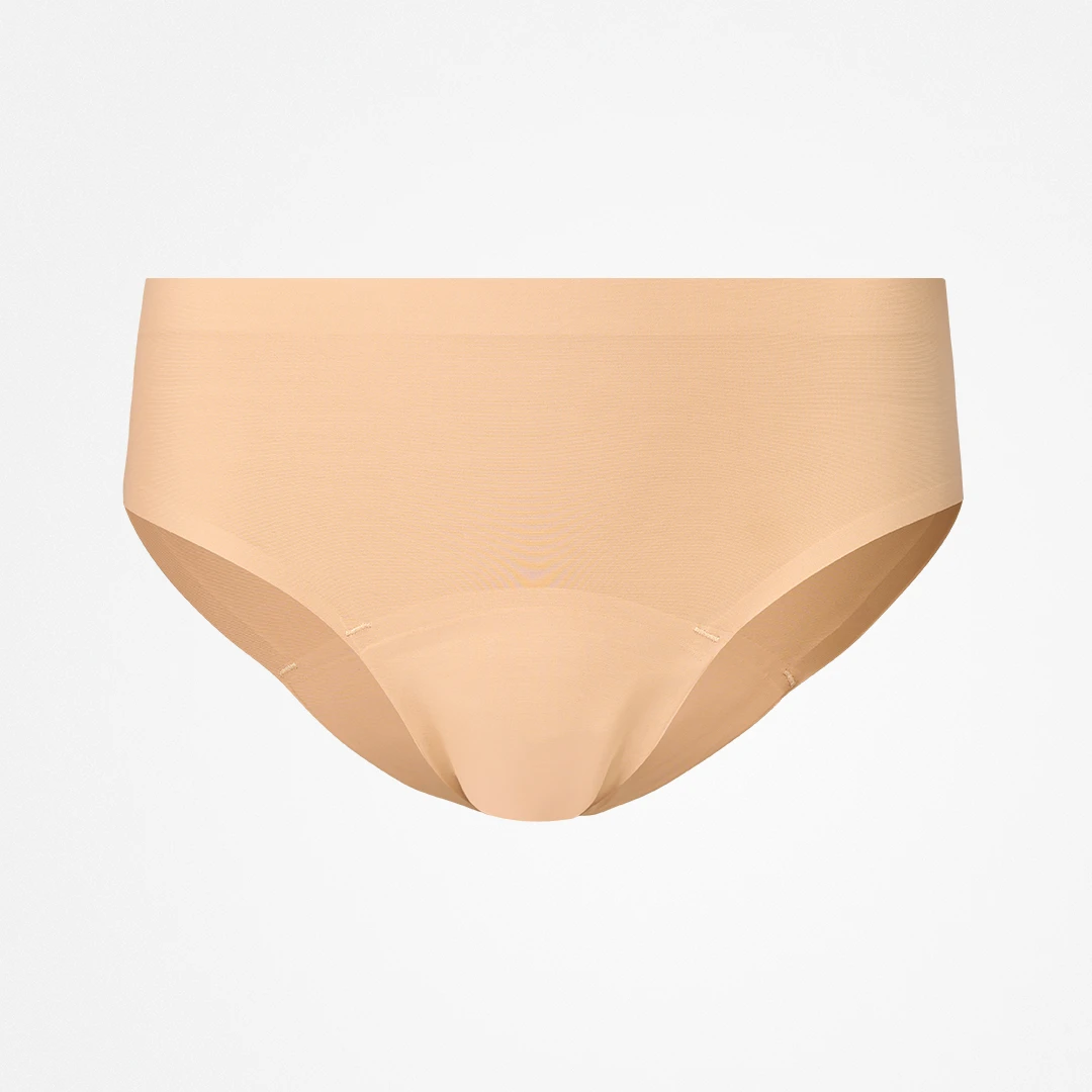 snocks-x-femtis-period-panty-nola-seamless-slip-karamell image 1