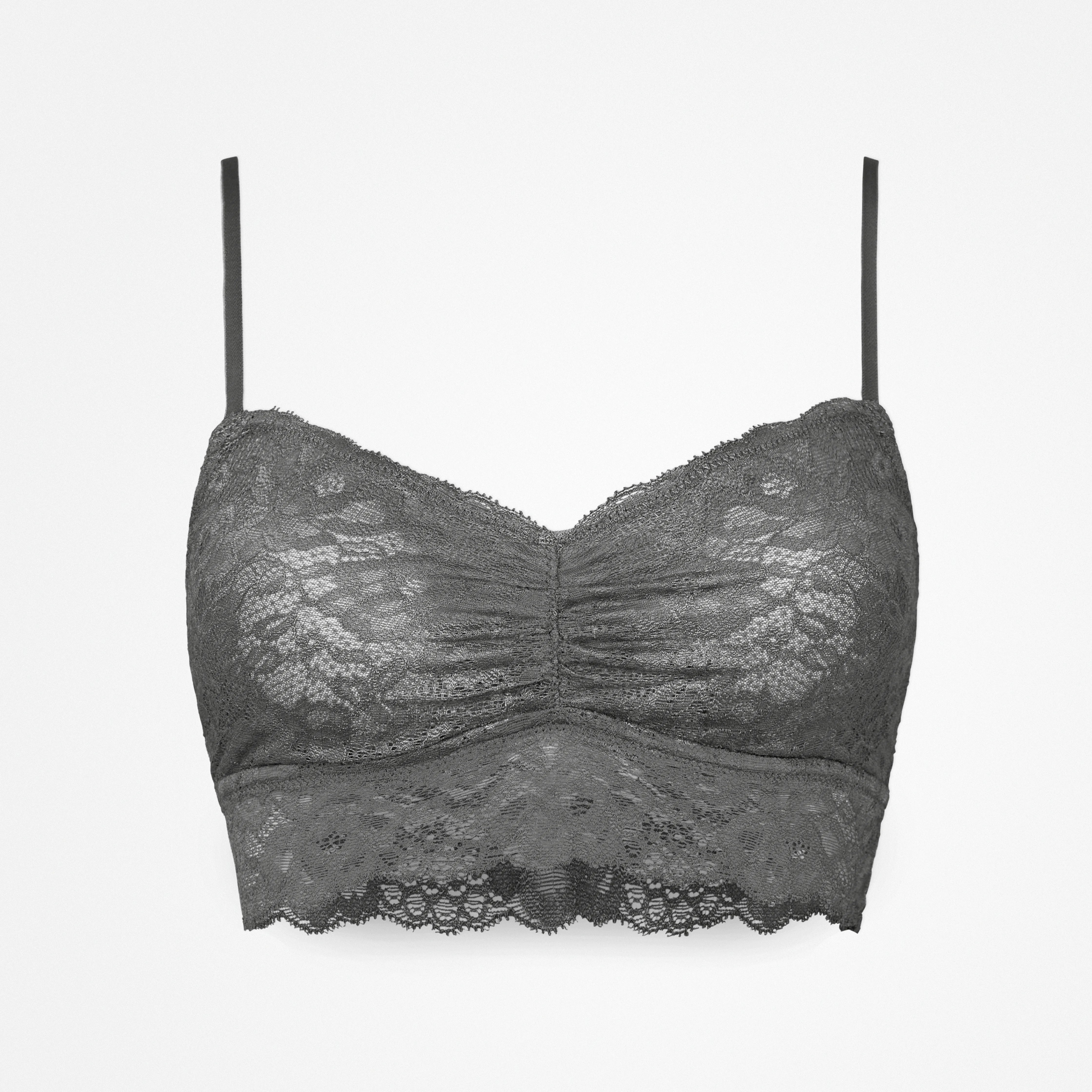 snocks-spitzen-bh-grau-bustier-ohne-verschluss image 1