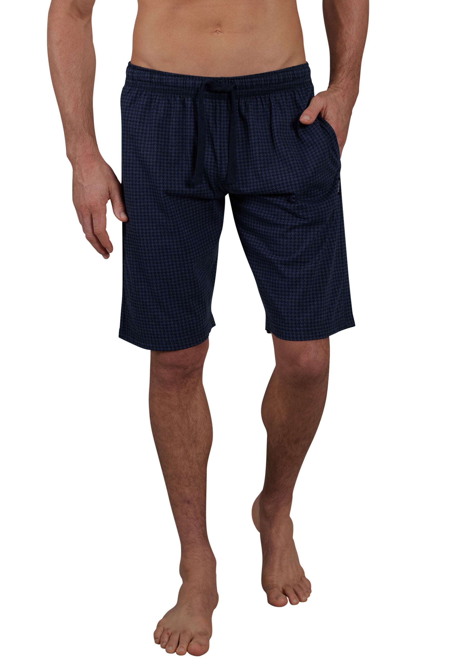 ceceba-herren-bermuda-blau-bedruckt-mit-karo-design image 1