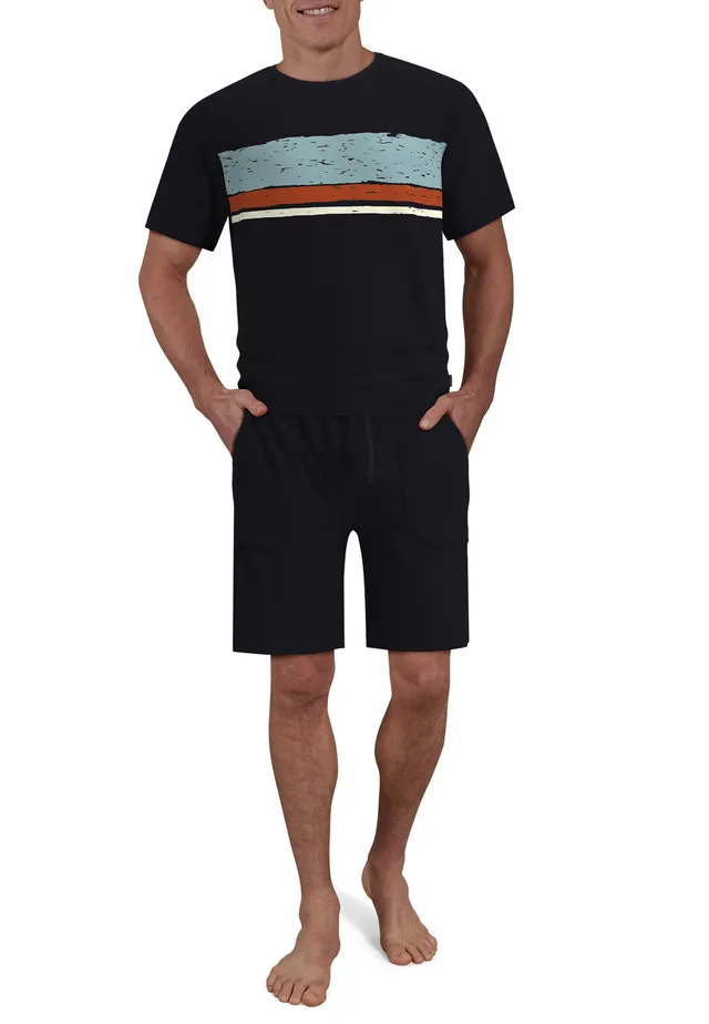 ceceba-herren-shorty-blau-bedruckt image 1
