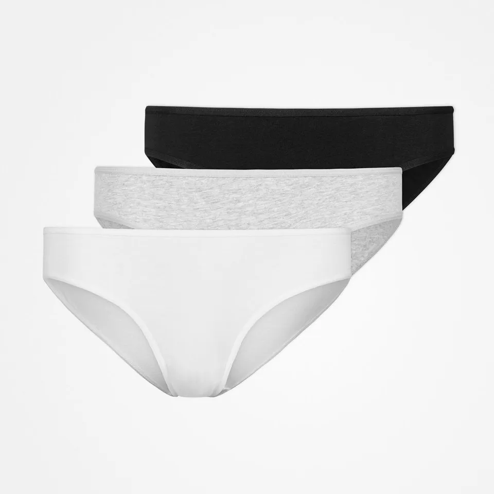 snocks-damenslips-mix-wei-hellgrau-schwarz-baumwolle-bio image 1