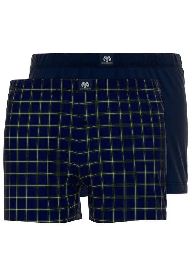 ceceba-herren-boxershort-blau-l-ngsgestreift-2er-pack image 1