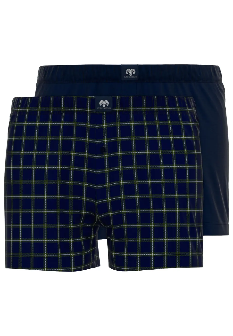 ceceba-herren-boxershort-blau-l-ngsgestreift-2er-pack image 1
