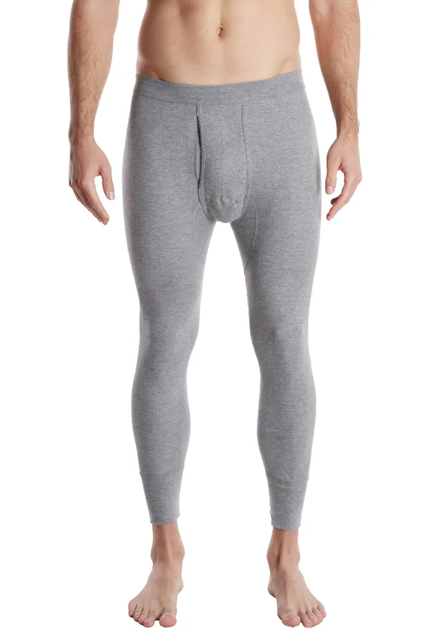 ceceba-herren-lange-unterhose-grau-uni-thermo-baumwolle image 1