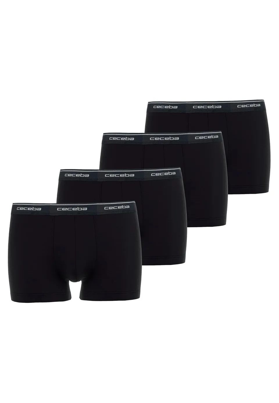 ceceba-herren-pants-schwarz-uni-im-4er-pack-unterhose-mit-perfekter-passform image 1