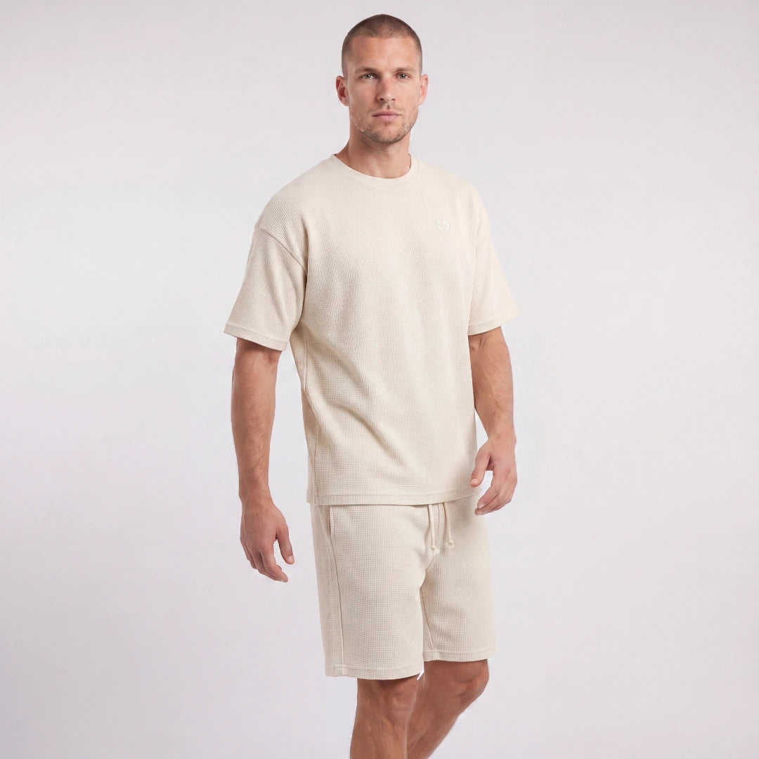 snocks-schlafanzug-set-waffle-herren-kurz-beige image 4