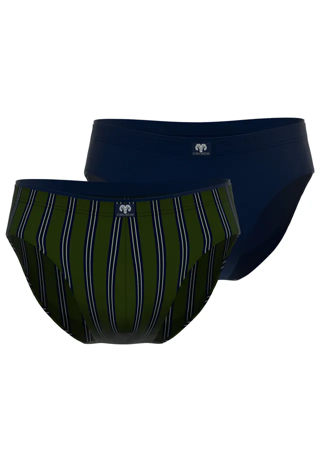 ceceba-herren-slip-gr-n-l-ngsgestreift-2er-pack image 1