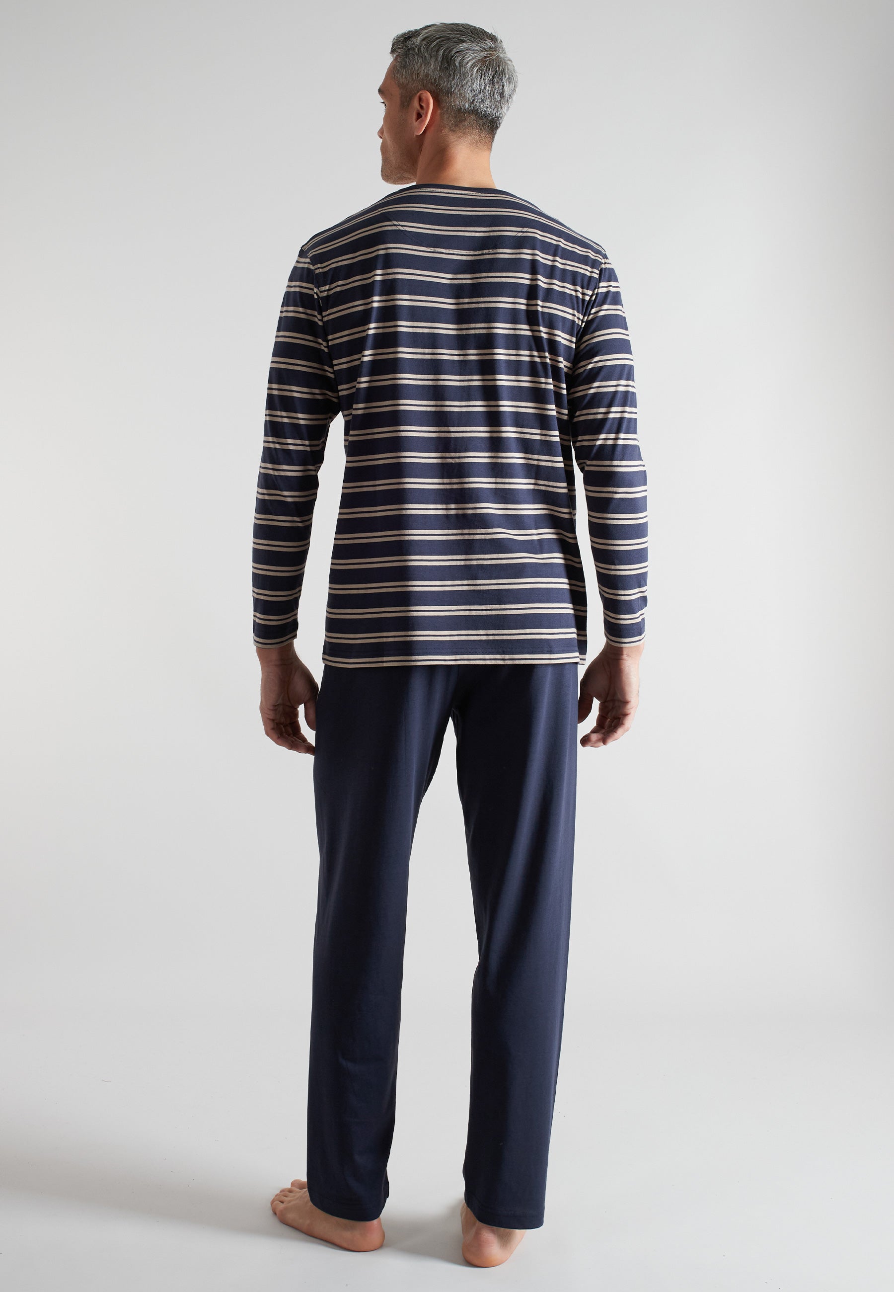 ceceba-herren-pyjama-blau-quergestreift-2 image 3