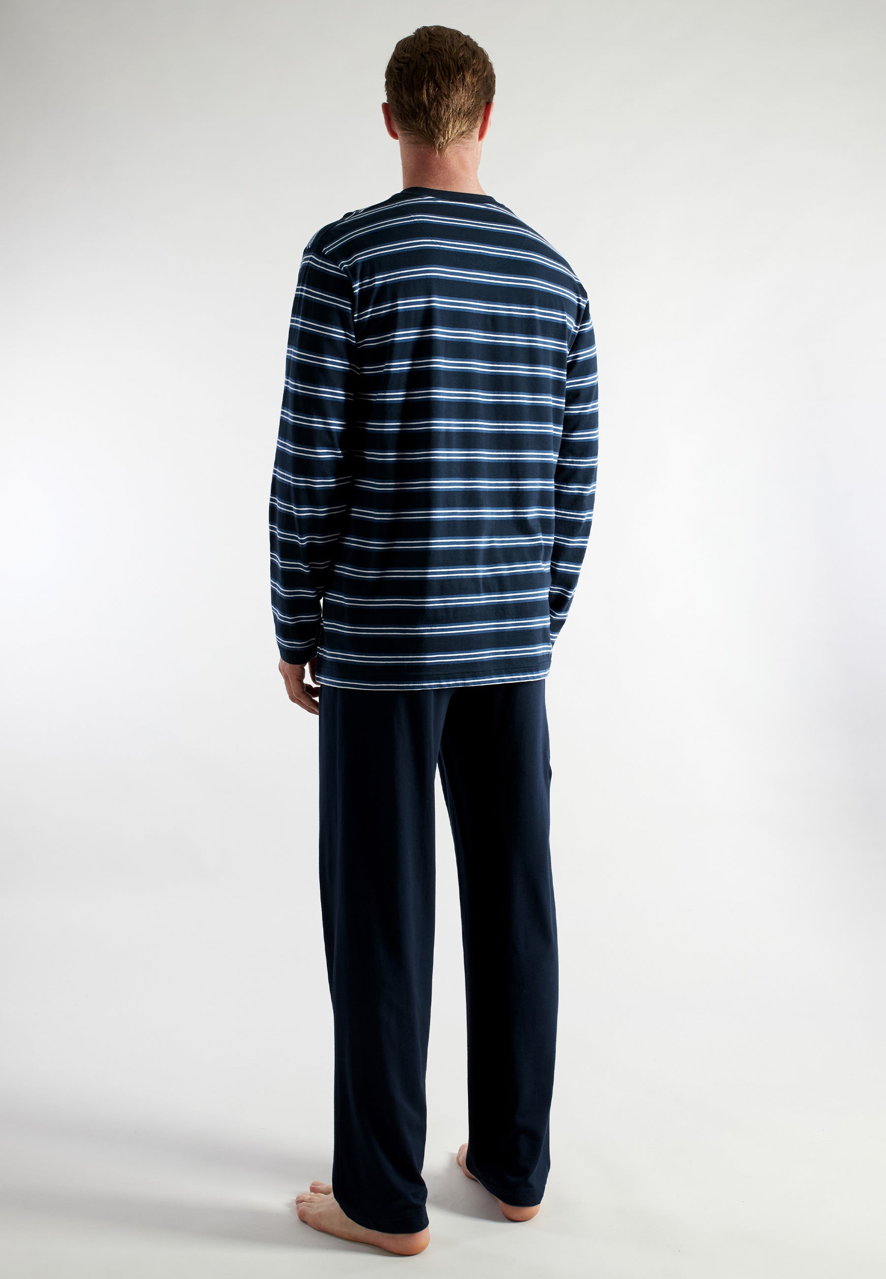 ceceba-herren-pyjama-blau-quergestreift-lang image 3