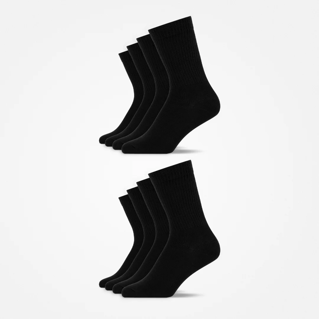 snocks-tennissocken-lange-sportsocken-in-schwarz image 7