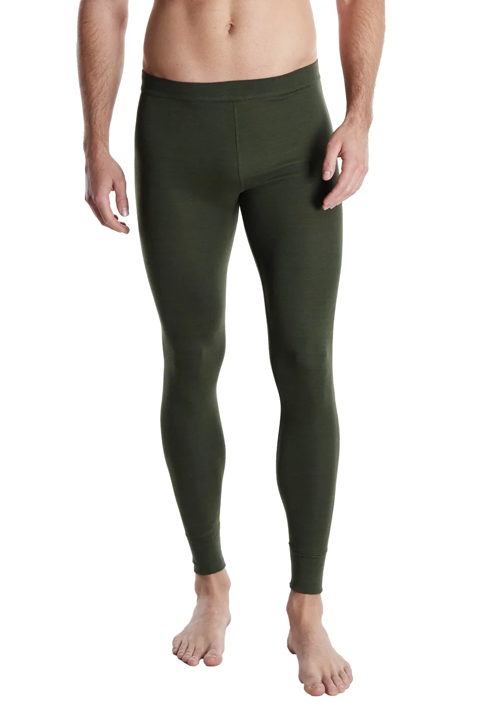 ceceba-herren-lange-unterhose-gr-n-uni-thermo-unterhose image 1