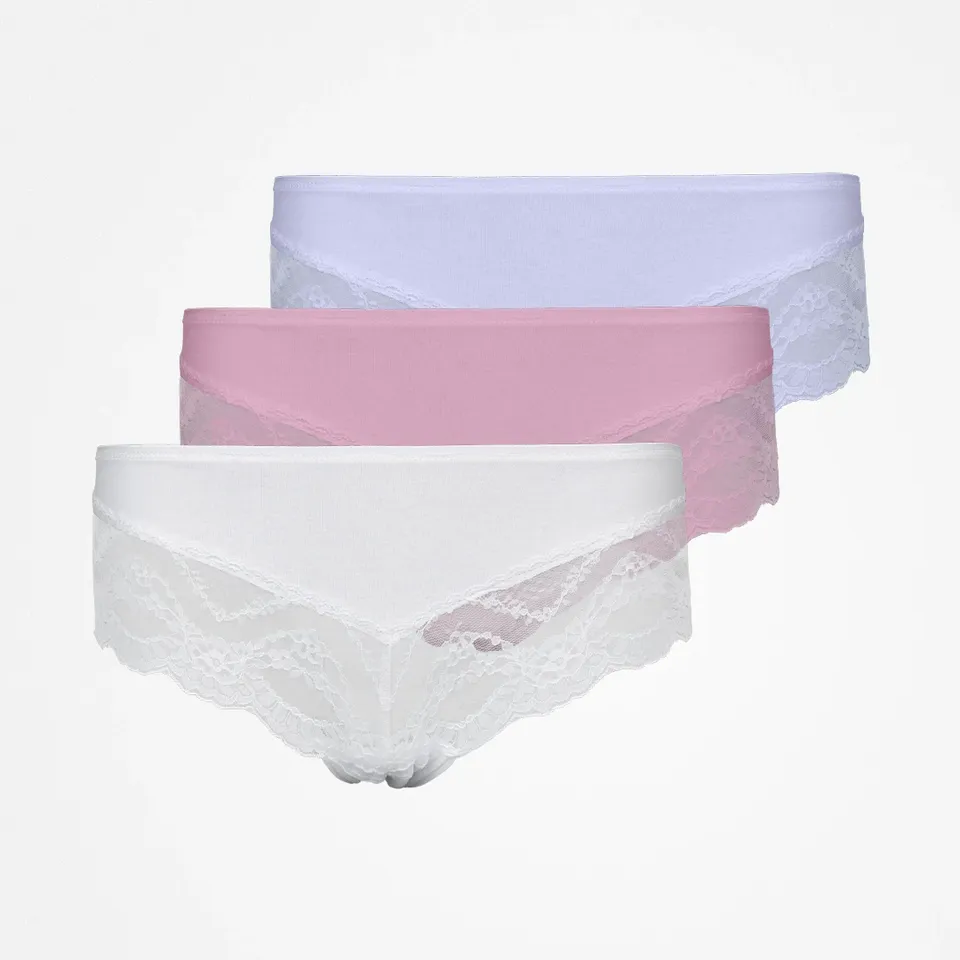 snocks-hipster-panties-mit-spitze-mix-wei-rosa-lila image 1