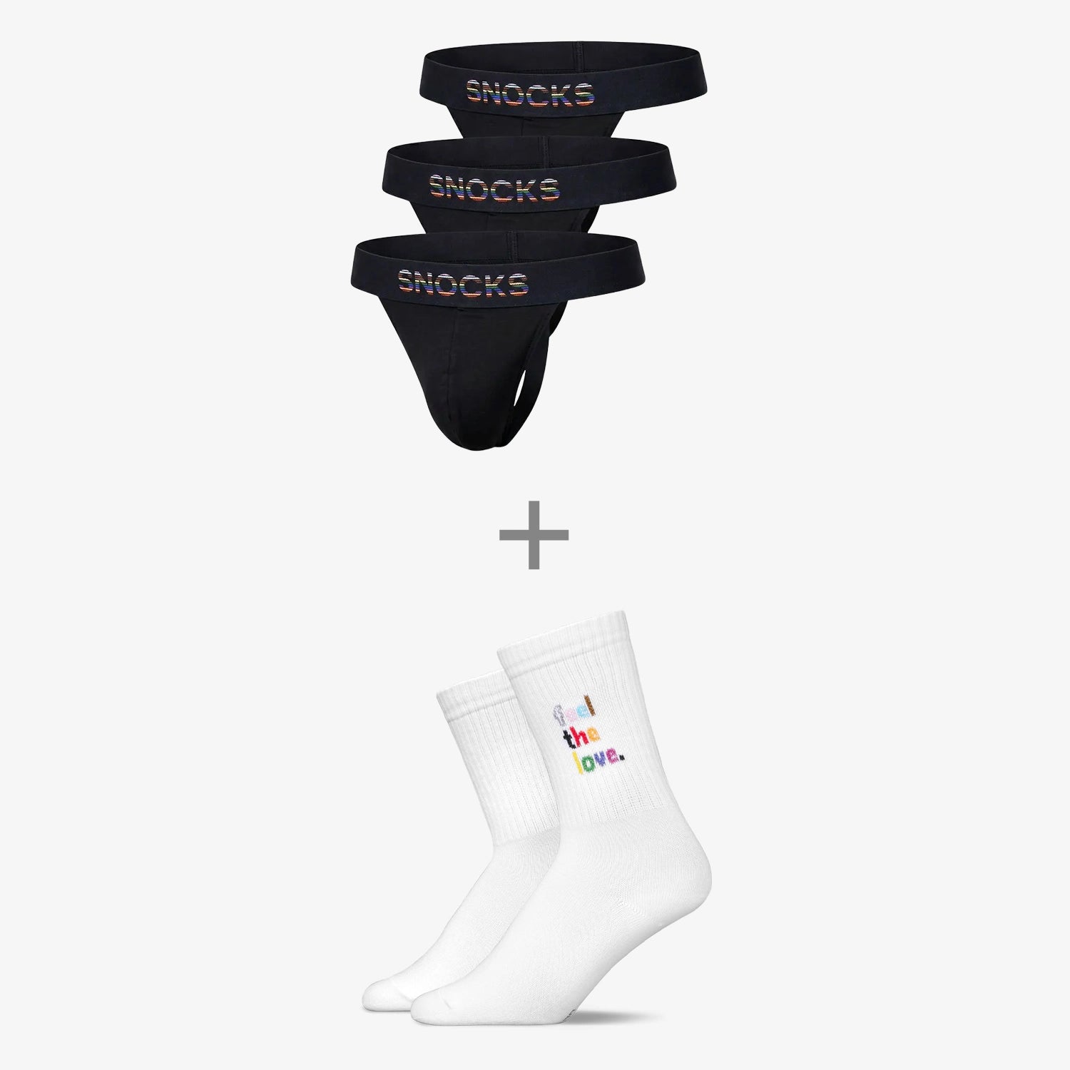 snocks-free-to-be-bundle-basic-t-shirt-pride-limited-edition-herren image 1