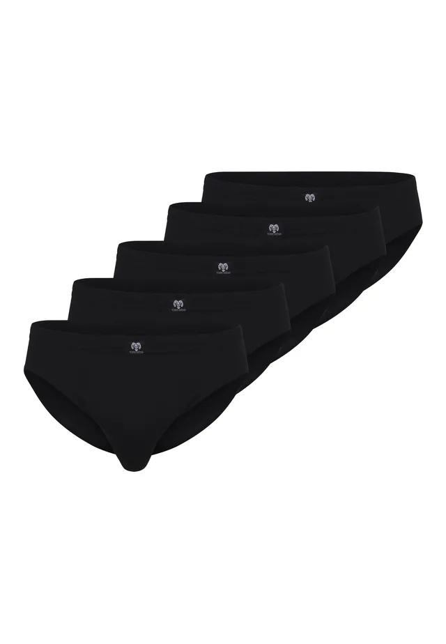 ceceba-herren-slip-schwarz-uni-5er-pack-baumwoll-slip-vorratspack image 1