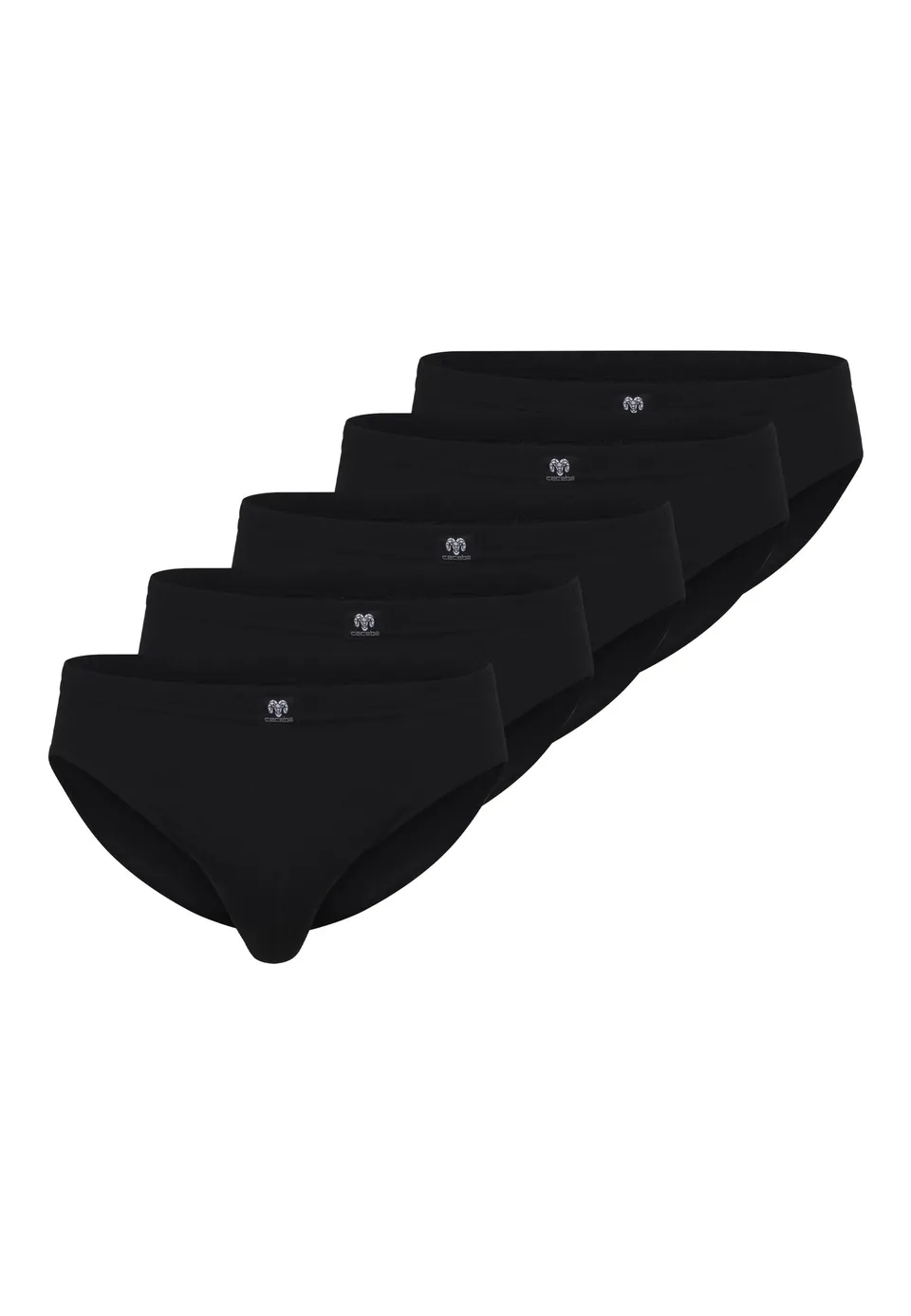 ceceba-herren-slip-schwarz-uni-5er-pack-baumwoll-slip-vorratspack image 1
