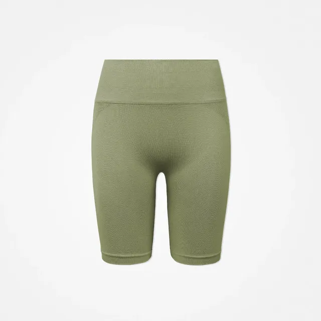 snocks-radlerhose-seamless-damen-hellgr-n-kurze-leggings image 1
