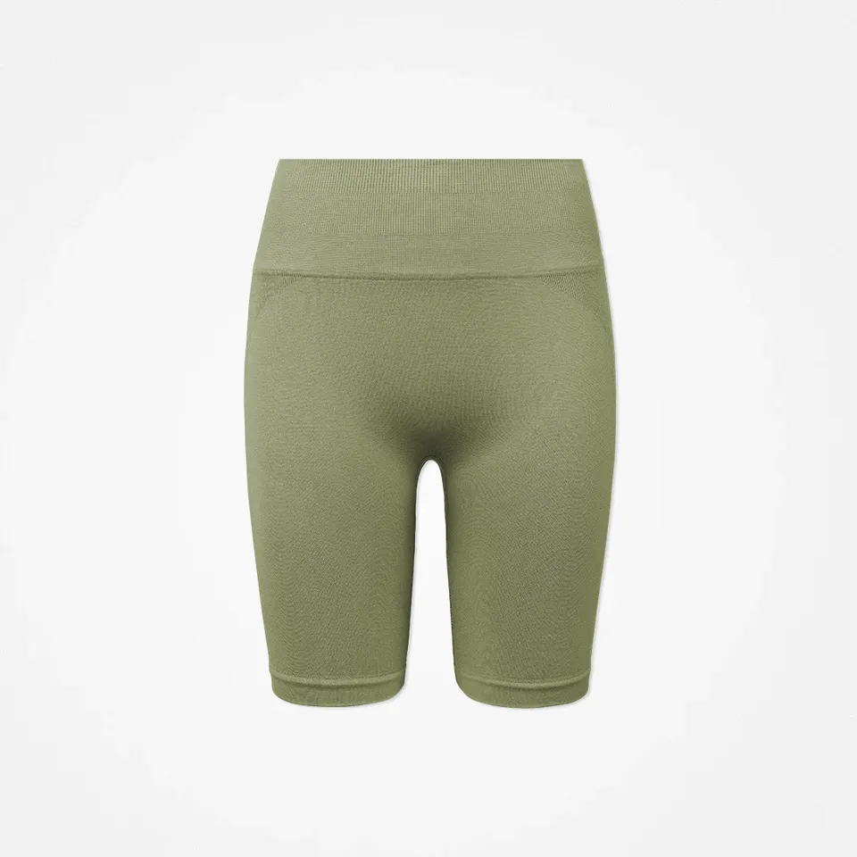 snocks-radlerhose-seamless-damen-hellgr-n-kurze-leggings image 1