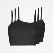 snocks-seamless-gerippter-sport-bh-schwarz image 3