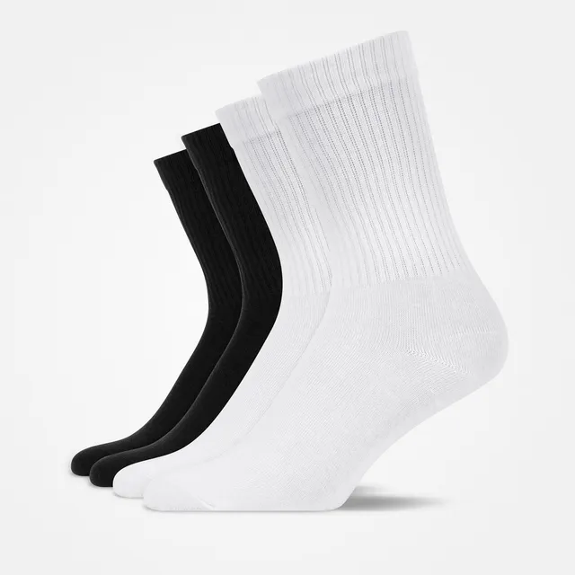 snocks-tennissocken-lang-schwarz-wei-unisex image 1