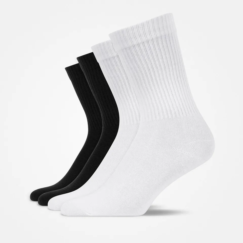 snocks-tennissocken-lang-schwarz-wei-unisex image 1