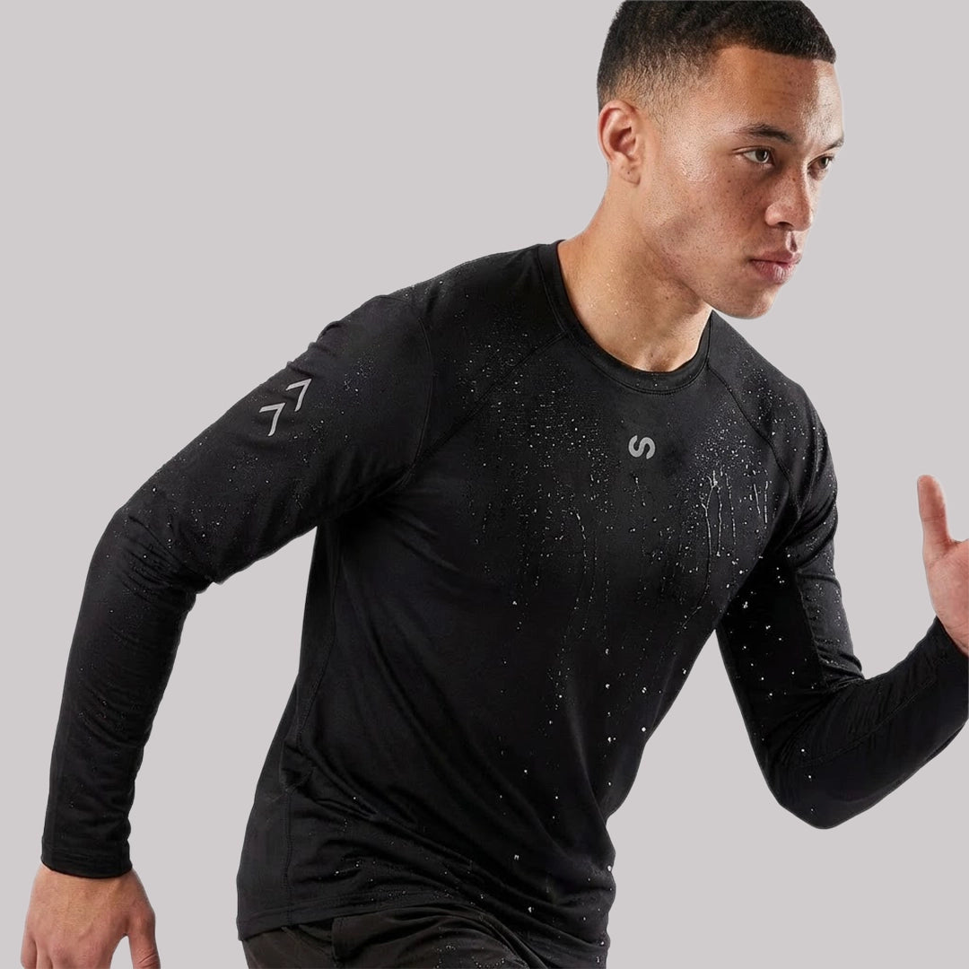 snocks-laufshirt-langarm-herren-schwarz image 2