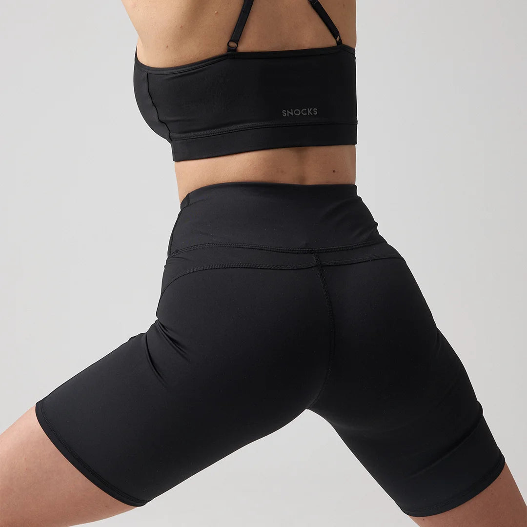 snocks-radlerhose-damen-v-cross-schwarz-leggings-shorts image 5