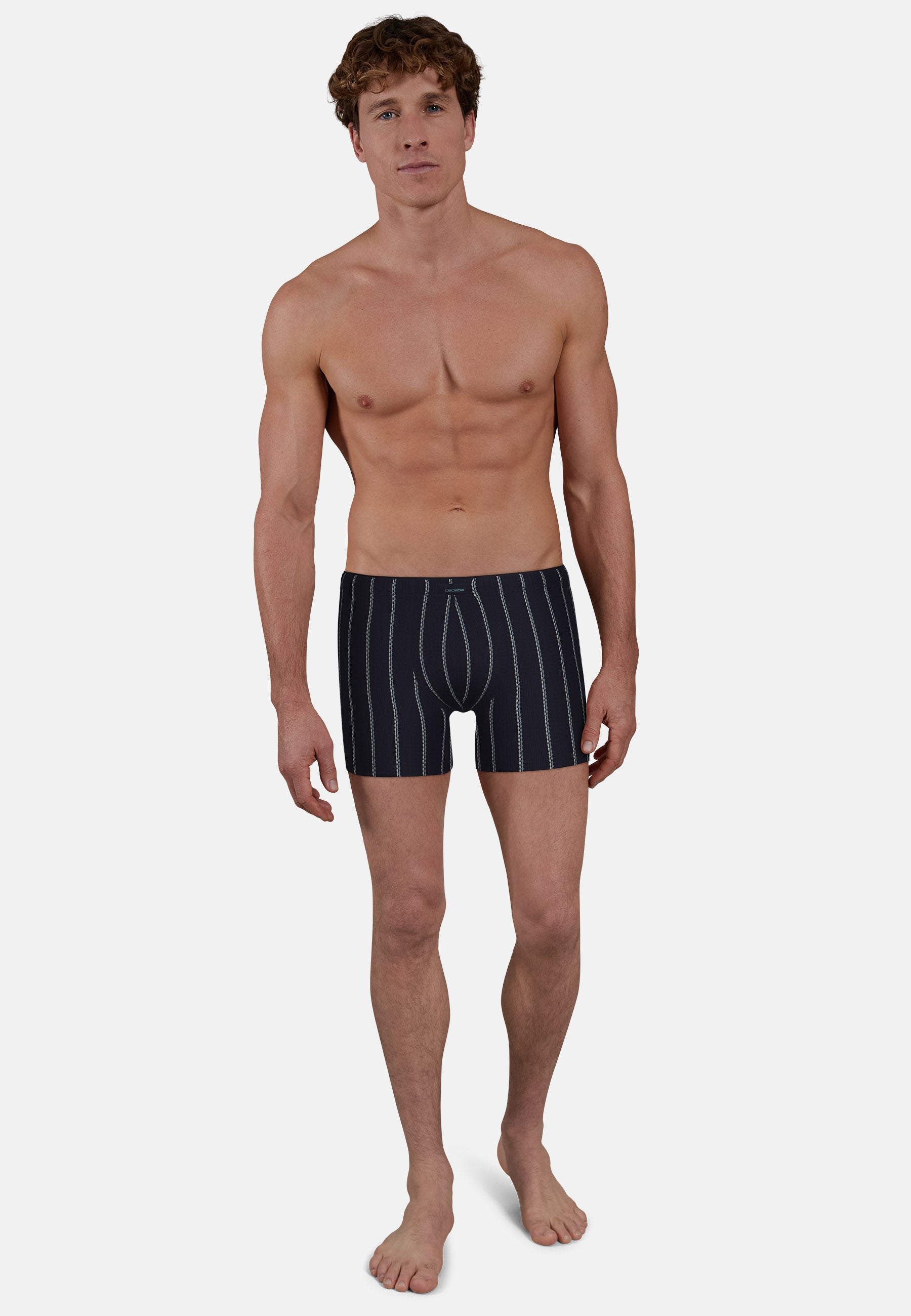 ceceba-herren-long-pants-blau-l-ngsgestreift-2er-pack-lange-unterhose image 2