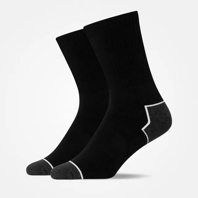 snocks-calze-da-lavoro-di-alta-qualit-schwarze-business-socken-mit-wei-en-akzent image 1