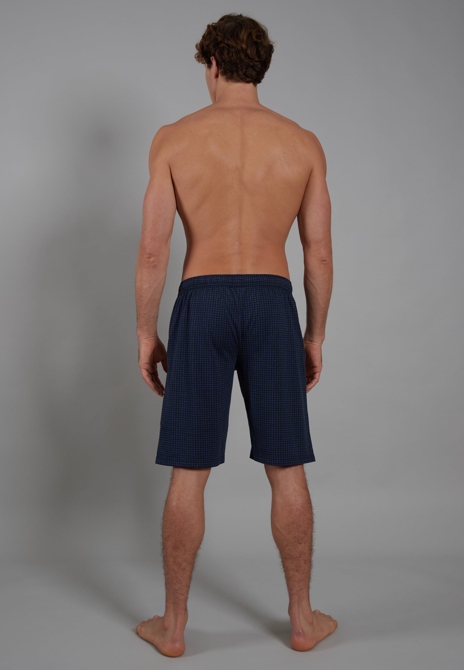 ceceba-herren-bermuda-blau-bedruckt-mit-karo-design image 3